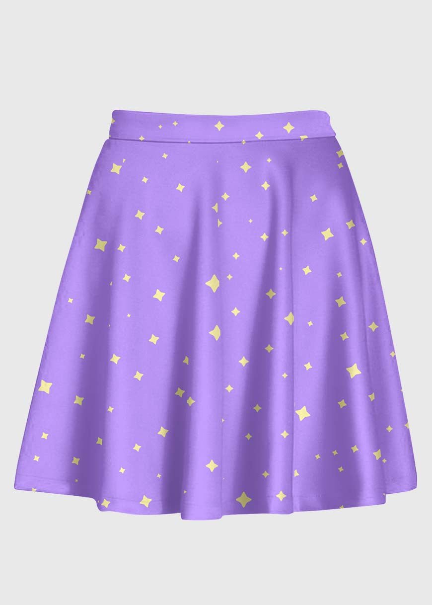 Kawaii Magical Star Purple Skirt - In Control Clothing