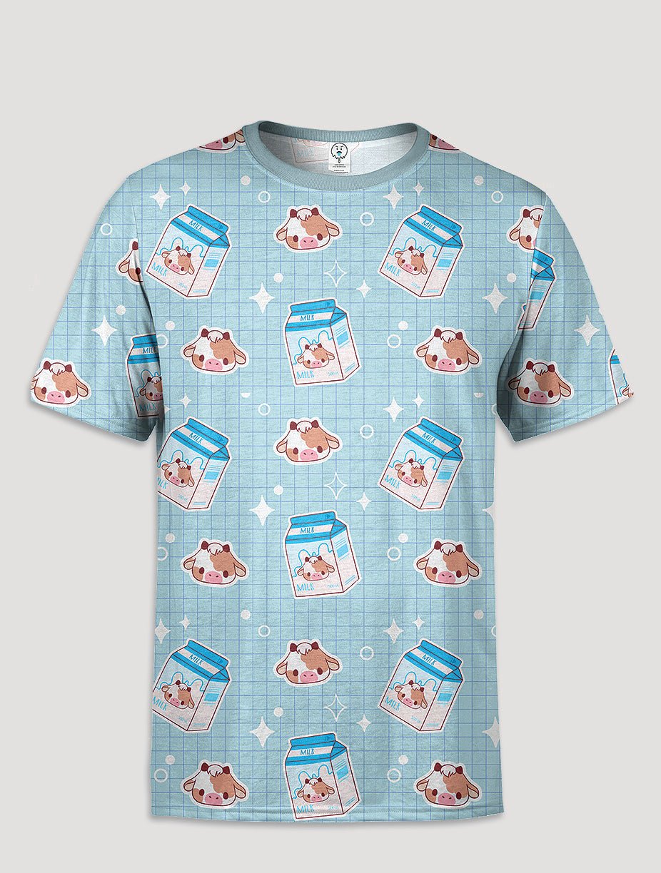 Kawaii Milk All Over Printed T-Shirt - In Control Clothing