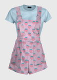 Kawaii Pastel Pink Strawberry Overalls - In Control Clothing