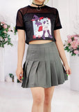 Knockout Grey Pleated Skirt - In Control Clothing
