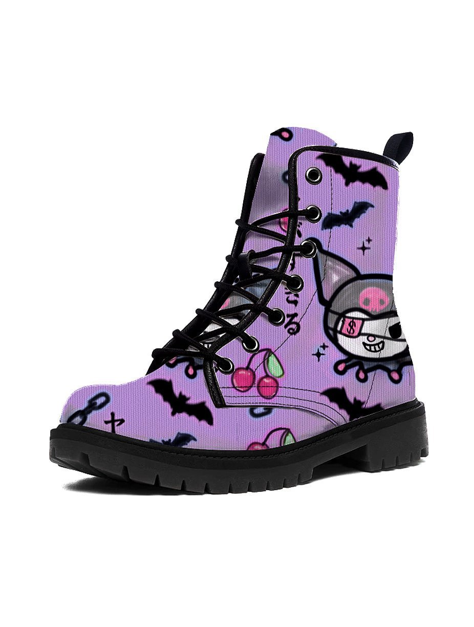 Kuromi Dangerous Bunny Pattern Boots - In Control Clothing