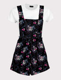 Kuromi Dangerous Bunny Pattern Overalls - In Control Clothing