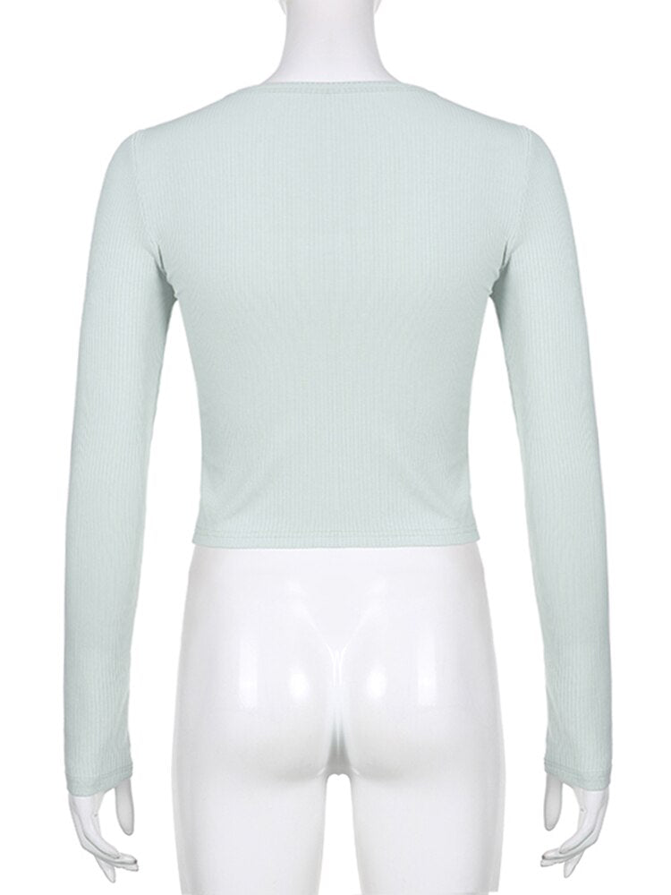 Lace Button Collar Button Top - In Control Clothing