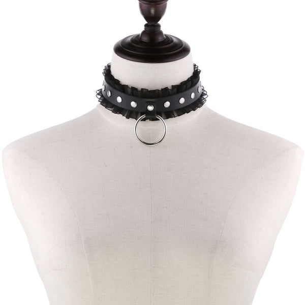Lace O-ring Gothic Choker Necklace