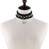 Lace O-ring Gothic Choker Necklace - In Control Clothing