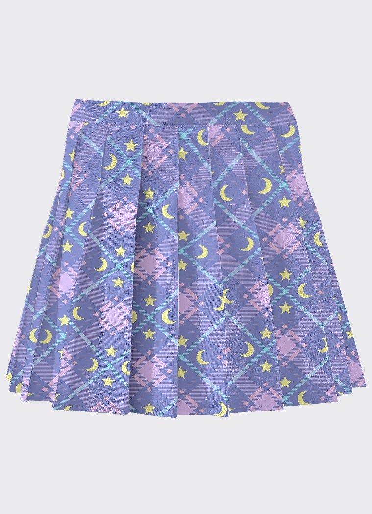 Magic Moon Star Pleated Skirt - In Control Clothing