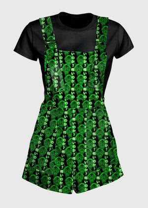 Matrix Green Cyberpunk Hannya Mask Overalls