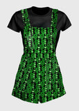 Matrix Green Cyberpunk Hannya Mask Overalls - In Control Clothing