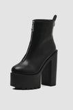 Midnight Lover Zip Up Ankle Heels - In Control Clothing