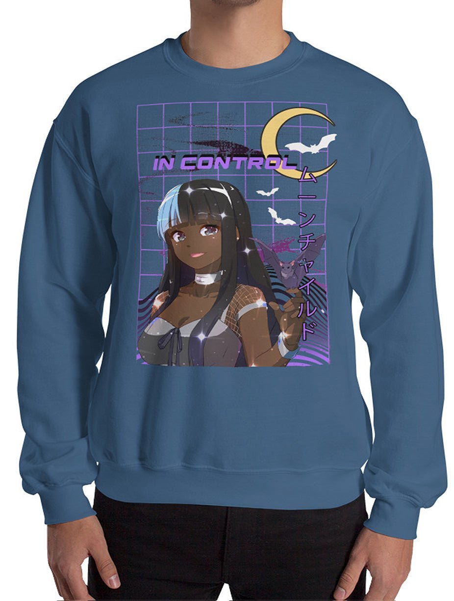Moonlight Anime Graphic Sweatshirt - In Control Clothing