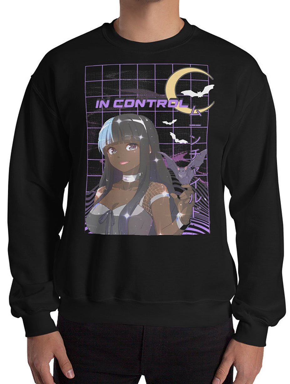 Moonlight Anime Graphic Sweatshirt - In Control Clothing
