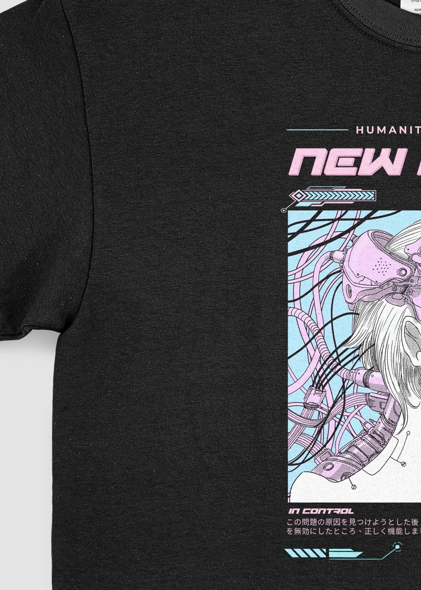New World Cyberpunk Anime Graphic T-Shirt - In Control Clothing