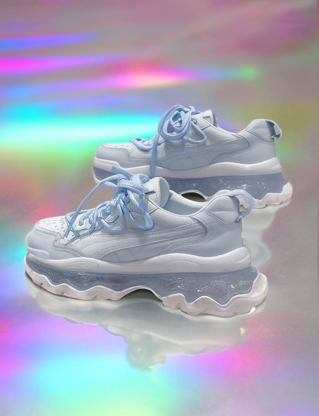Run in Style: Kawaii Pastel Blue Sport Running Shoes – In Control Clothing