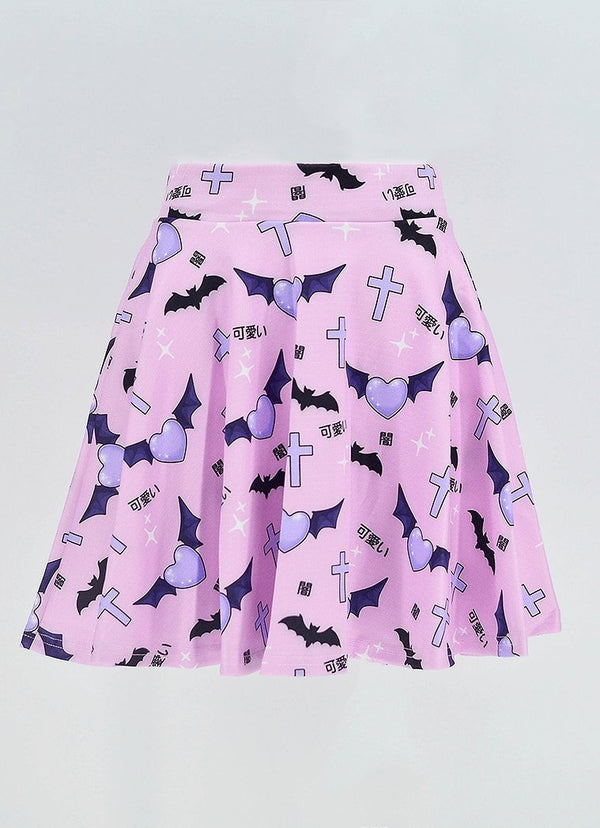 Pastel Darkness Flared Skirt
