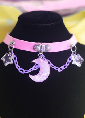 Pastel Galaxy Chain Choker Necklace
