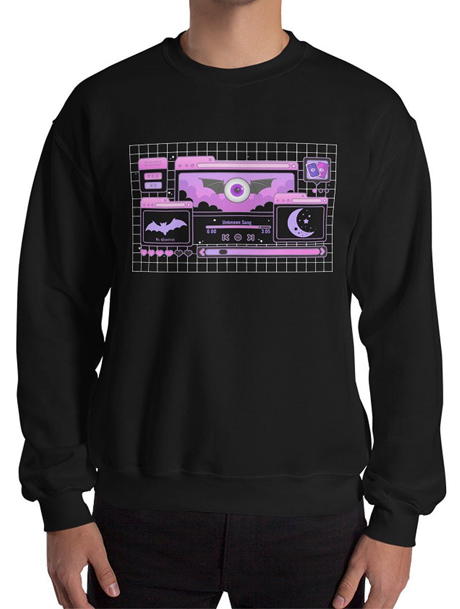 Pastel Goth Menu Screen Graphic Sweatshirt - In Control Clothing