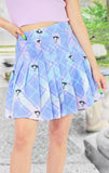 Pastel Plaid High Waist Pleated Skirt - In Control Clothing