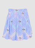 Pastel Plaid High Waist Pleated Skirt - In Control Clothing
