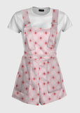 Pastel Plaid Strawberry Pink Overalls - In Control Clothing