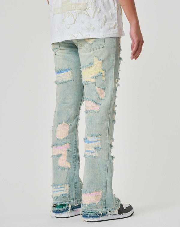 Pastel Straight Fit Denim Jeans - In Control Clothing