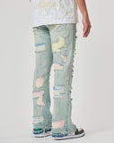 Pastel Straight Fit Denim Jeans - In Control Clothing