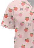 Peachy Delight Short Sleeve Button Up Shirt - In Control Clothing