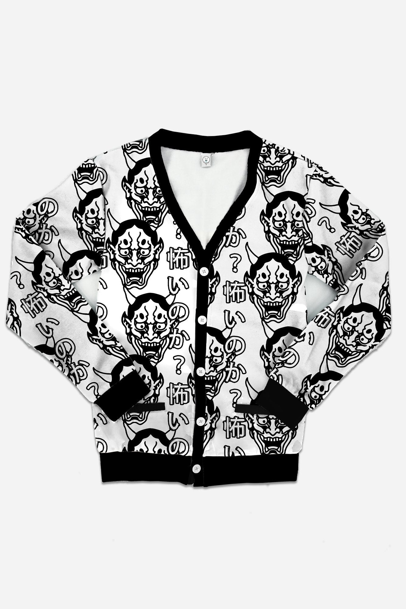 Plus Japanese Hannya Mask Cardigan - In Control Clothing