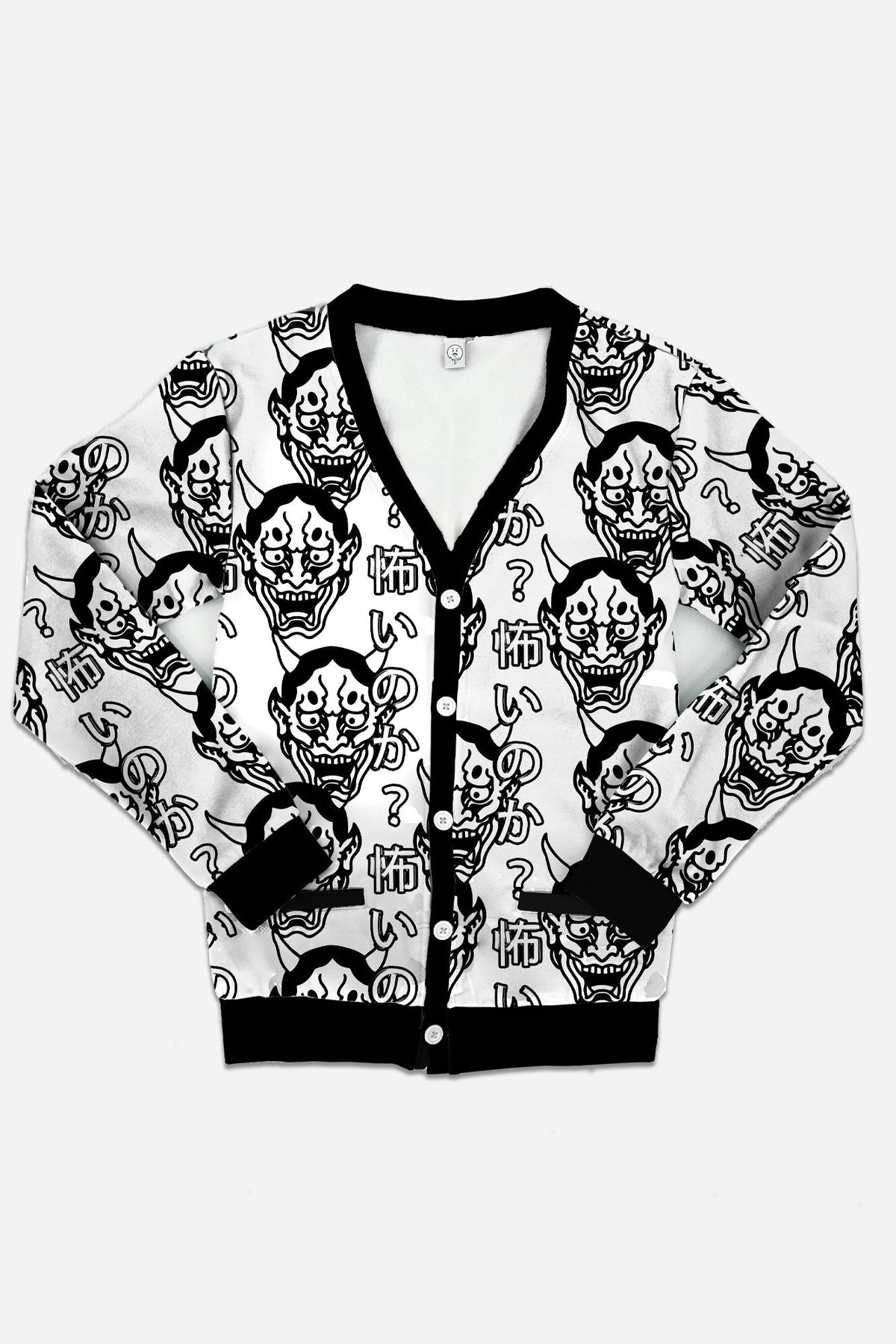 Plus Japanese Hannya Mask Cardigan - In Control Clothing