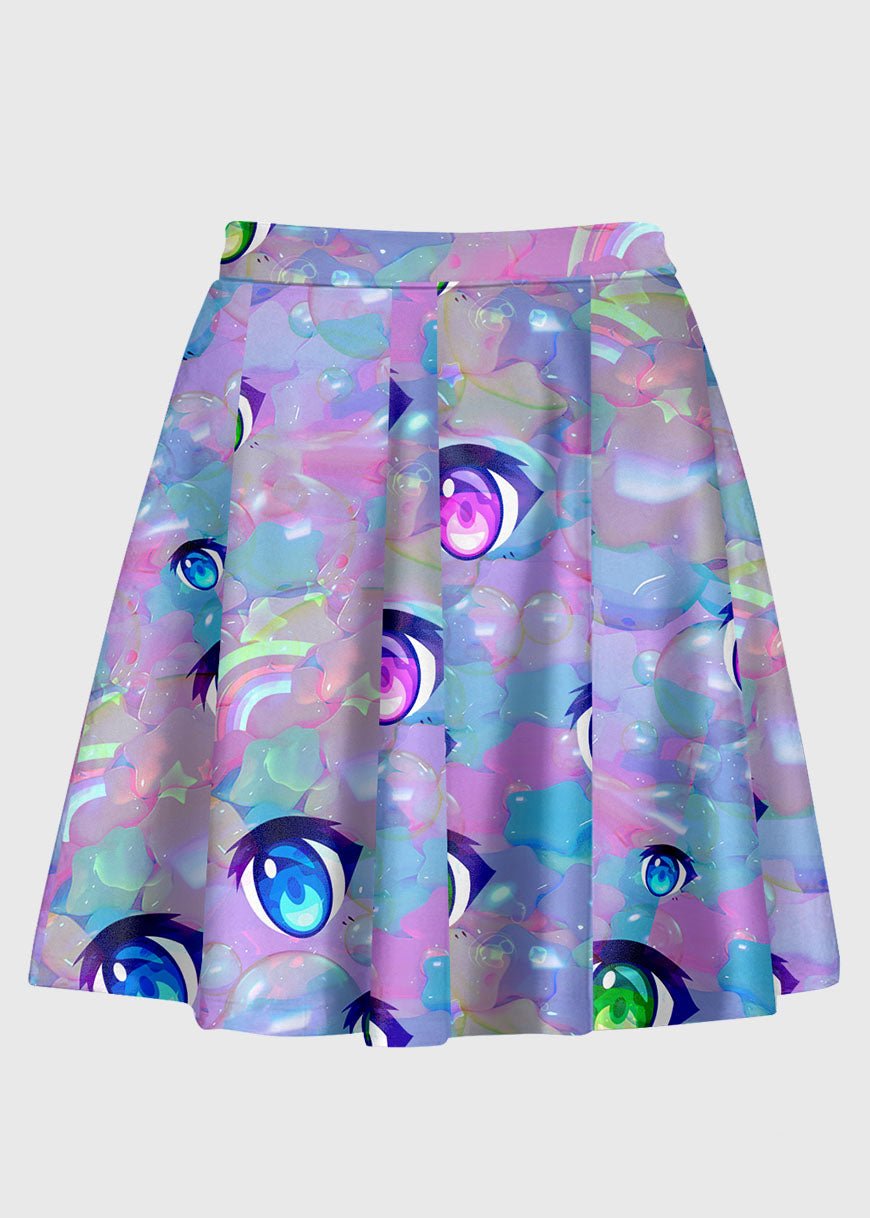 Plus Size Anime Eyes Decora Kei Skirt - In Control Clothing