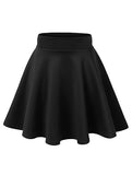 Plus Size Black Elastic Circle Skirt - In Control Clothing