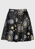 Plus Size Dark Academia Astrology Zodiac Skirt - In Control Clothing