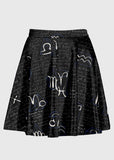 Plus Size Dark Academia Zodiac Sign Skirt - In Control Clothing