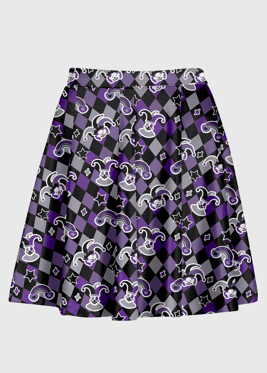 Plus Size Emo Clowncore High Waist Skirt - In Control Clothing