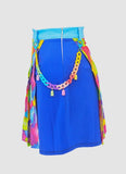 Plus Size Gummy Bear Pleated Chain Skirt - In Control Clothing