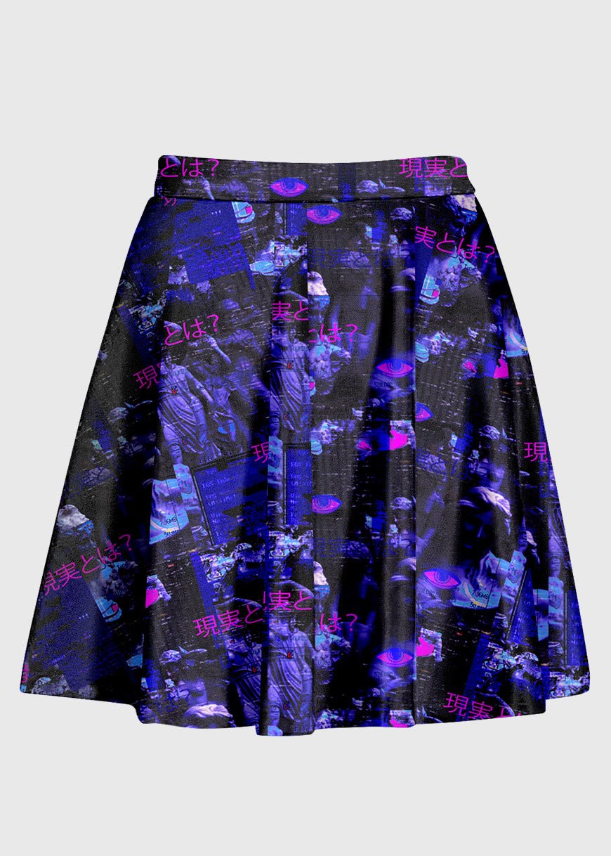 Plus Size Illusion Weirdcore High Waist Skirt - In Control Clothing
