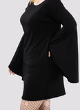 Plus Size Sabrina Bell Gothic Dress - In Control Clothing