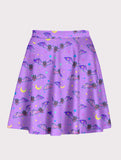 Plus Size Spooky Cute Bat Flare Skirt - In Control Clothing