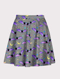 Plus Size Spooky Cute Bat Flare Skirt - In Control Clothing