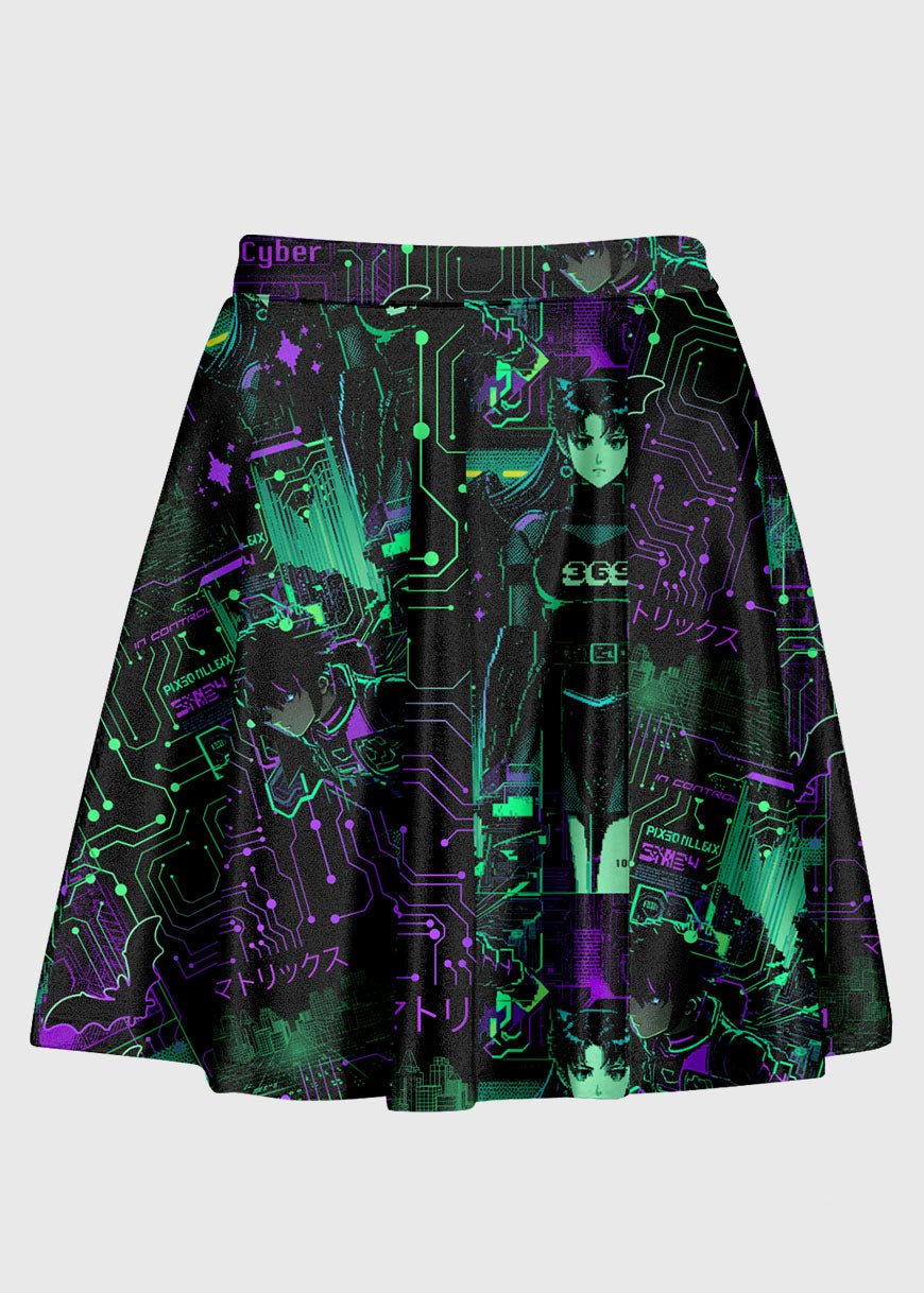 Plus Size Techno Anime Raver Skirt - In Control Clothing