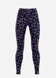 Purple Bat Leggings Low Rise Leggings - In Control Clothing