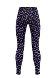 Purple Bat Leggings Low Rise Leggings - In Control Clothing