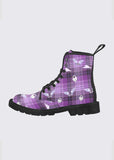 Purple Weirdcore Eye Women's Combat Boots - In Control Clothing