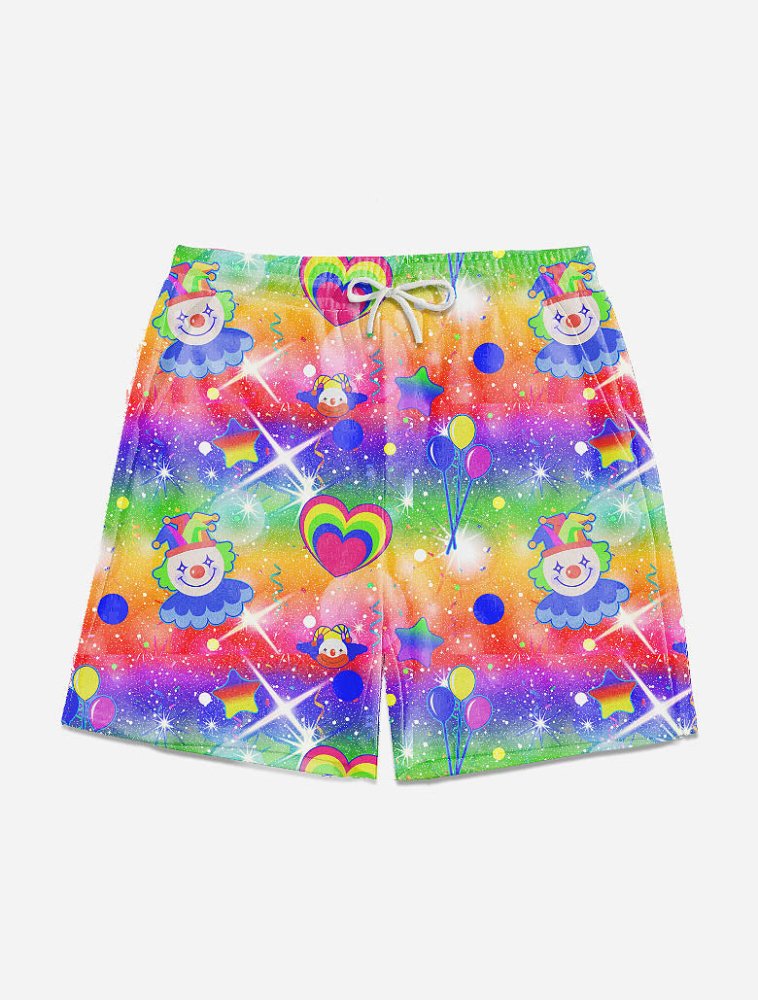 Rainbow Clowncore Mens Shorts - In Control Clothing