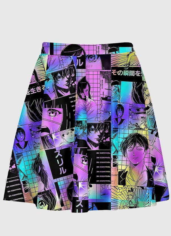 Plus Size Rainbow Manga Skirt