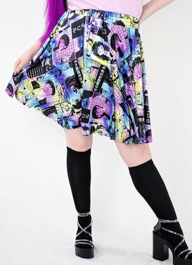 Rainbow Manga Skirt - In Control Clothing