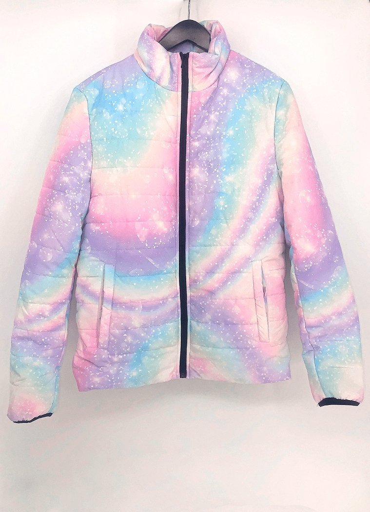 Rainbow Pixel Puffer Jacket - In Control Clothing