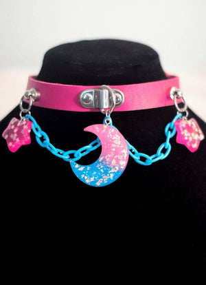 Raspberry Galaxy Choker Necklace