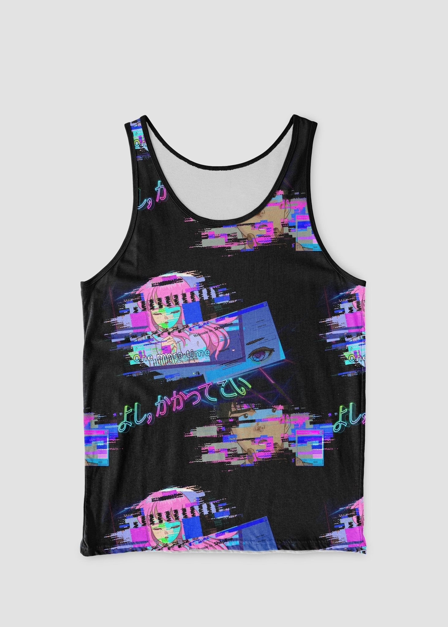 Retro Anime Glitchcore Tank Top - In Control Clothing