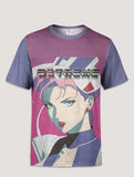 Retro Color Block Extreme Anime All Over Printed T-Shirt - In Control Clothing