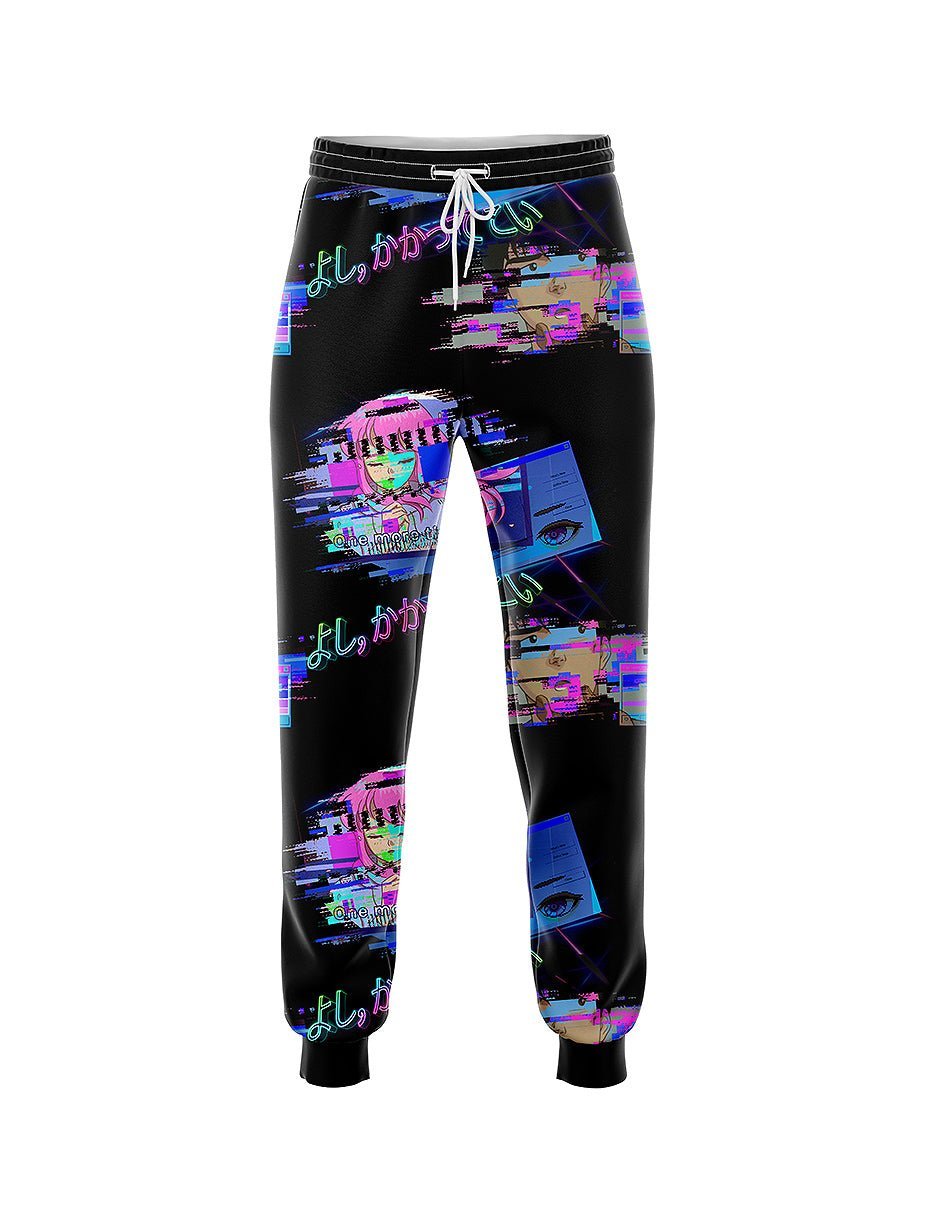 Retro Glitch Anime Joggers - In Control Clothing
